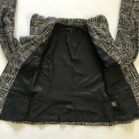 Lafayette 148 Tweed Knit Ruffled Zip Jacket 6 - Picture 8 of 10